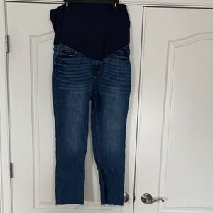 Pinkblush Dark Blue Straight Leg Maternity Jeans
